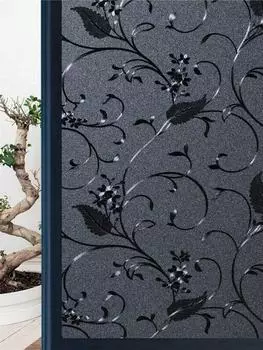 Матовая ПВХ-пленка для окон - статическая липкая теплоизоляционная затемняющая непрозрачная защитная пленка для стеклянных дверей домашнего офиса с УФ-блокировкой 30x100 cm