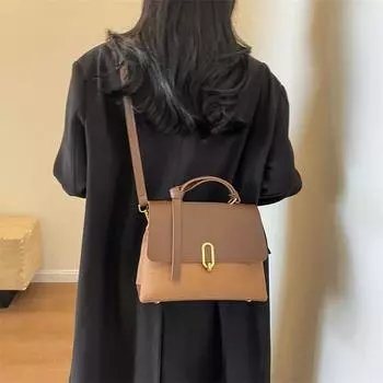 Матовая ретро-большая портативная женская сумка осень-зима новая модная маленькая сумка универсальная сумка через плечо чёрный