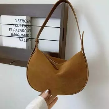 Матовая ретро сумка через плечо маятниковая сумка-пельмень большая вместительная сумка на молнии молодежная сумка высокого качества