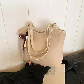 Матовая ретро женская сумка через плечо большой вместимости, новая осенне-зимняя универсальная повседневная сумка-тоут