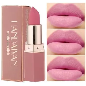 Матовая красная помада Бархатная темная помада Водостойкая Стойкая красная помада Handaiyan Стойкий розовый оттенок для губ Косметика для макияжа для девочек