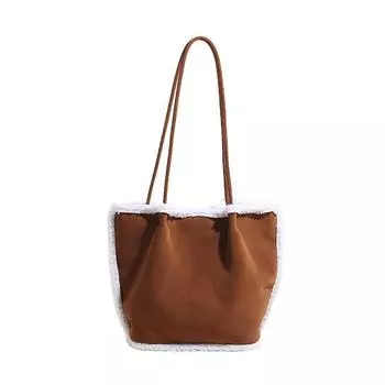 Матовая сумка на одно плечо для женщин, зимняя, новая корейская, большая вместимость, повседневные ретро-универсальные сумки для покупок