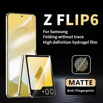 Матовая защитная мягкая гидрогелевая пленка для экрана Samsung Galaxy Z Flip Z Flip3 Z Flip4 Z Flip5 Z Flip6 Z Flip