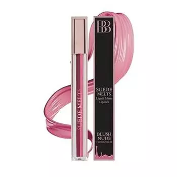 Матовая жидкая губная помада Suede Melts Non-Transparency, водостойкая, устойчивая к поцелуям, стойкая до 8 часов для женщин 2,1 мл (Румяна нюдовые) 2.1ml