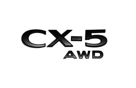 Матово-черная новая эмблема с названием автомобиля CX-5+AWD (KF/Поздняя модель) чёрный