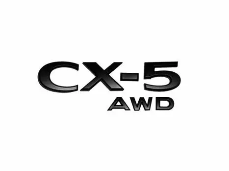 Матово-черная новая эмблема с названием автомобиля CX-5+AWD (KF/Ранняя модель) чёрный