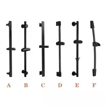 Матово-черная раздвижная душевая штанга для ванной комнаты, настенная штанга для душа с регулируемым держателем, круглая квадратная раздвижная штанга