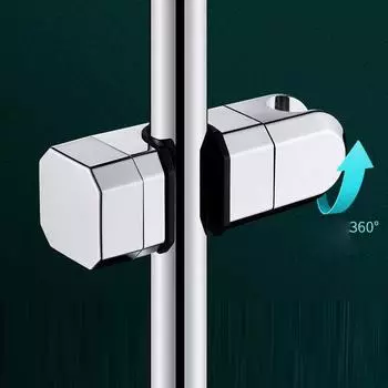 Матово-черные аксессуары для ванной комнаты, универсальный держатель для душевой рейки из АБС-пластика 18~25 мм, регулируемый зажим, кронштейн