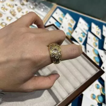 Матовое легкое роскошное кольцо высокого класса с инкрустацией бриллиантами, женское открытое кольцо на указательный палец, новые ювелирные изделия.