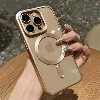 Матовое покрытие для магнитного беспроводного зарядного чехла Magsafe для iPhone 11 12 13 15 14 16 Pro Max Plus, мягкий прозрачный противоударный чехол iPhone 16 Pro Max чёрный