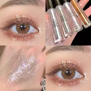 Матовые блестящие жидкие тени для век Sleeper Silkworm Natural Highlight Осветляющие стойкие водостойкие тени для век Жидкий макияж глаз Женский макияж