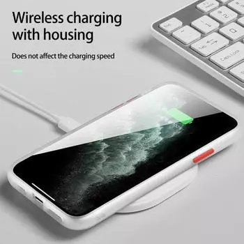 Матовые чипы Nfc, вибрация, цветные кнопки телефона, чехол для мобильного телефона, гальваника, магнитная защитная крышка, задняя крышка for iPhone 13 чёрный