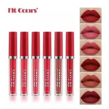 Матовые цвета, не прилипающие к чашке, 6 коробок для губ Lipcost, жидкая губная помада Fog Velvet A