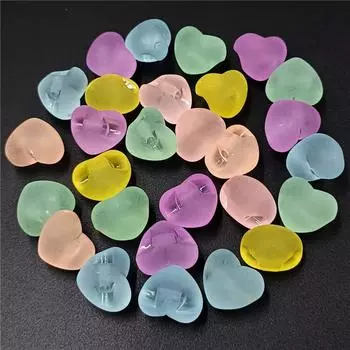 Матовые матовые бусины с задним отверстием, звезда, мода, персиковое сердце, пентаграмма для изготовления ювелирных изделий, сережек, 10 шт., аксессуары для самостоятельного изготовления Star зелёный