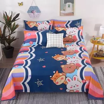 Матовые простыни для всех сезонов и различных размеров, подходящие для односпальных и двуспальных кроватей. One pair of pillowcases