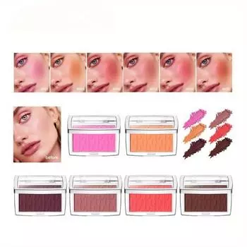 Матовые рельефные румяна, розовые румяна для лица, пудра, высокопигментированные, розовые, коралловые, румяна для щек, гладкая косметика розовый