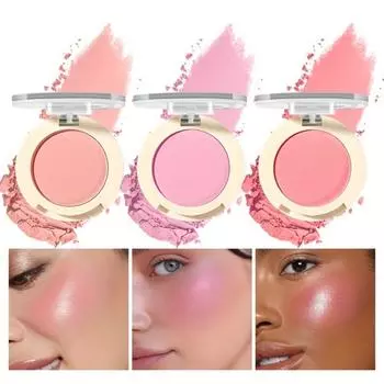 Матовые румяна естественного вида в 12 оттенках для создания эффекта «голого» макияжа 01