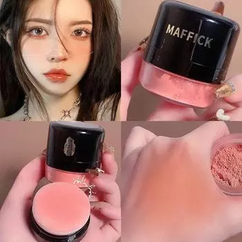 Матовые румяна на воздушной подушке Натуральные румяна-пудры с грибной пуховкой Контурирующие натуральные водостойкие 1#