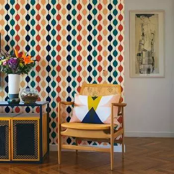 Матовые самоклеящиеся обои ПВХ с цветочным узором Обои ТВ Фон Наклейки на стену Бытовая техника Style A