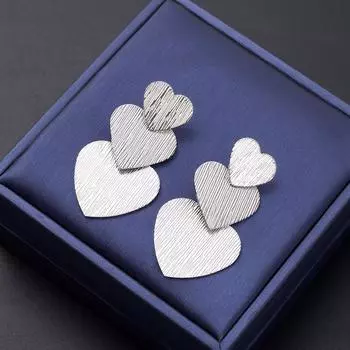 Матовые серьги изысканные уникальные модные серьги золотой