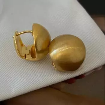 Матовые серьги-шарики женские высококачественные матовые дизайн легкие роскошные темпераментные шарообразные серьги-гвоздики с пряжкой в стиле ретро