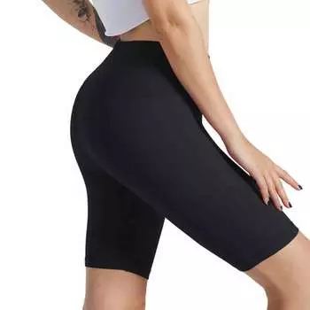 Матовые шорты для йоги для женщин, однотонные велосипедные колготки, тонкие эластичные леггинсы для бега, спортивная одежда с ощущением обнаженности S красный