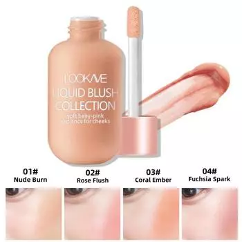 Матовые стойкие жидкие румяна розового цвета для щек для вечеринки 3