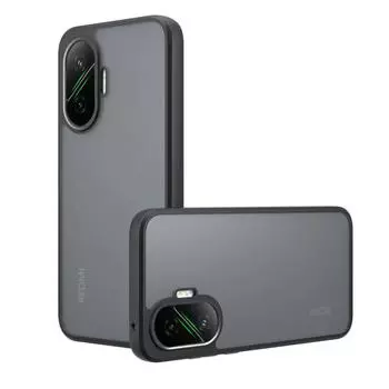 Матовый акриловый чехол для POCO F7 F 7 для Xiaomi POCOF7 Redmi Turbo 4 Pro Роскошный ударопрочный матовый прозрачный жесткий ПК+ТПУ бампер For redmi turbo4 pro чёрный