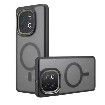 Матовый акриловый чехол для Vivo Iqoo Z10 Turbo Pro Магнитный чехол для Magsafe Противоударный чехол с подушками безопасности для Iqoo Z10 Turbo Z9 Turbo+ iQOO Z10 Turbo чёрный