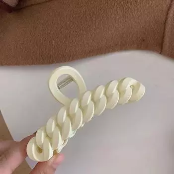 Матовый браслет-цепочка большая заколка для волос для женщин элегантный зажим-акула заколка-краб для волос модная заколка для волос для девушки