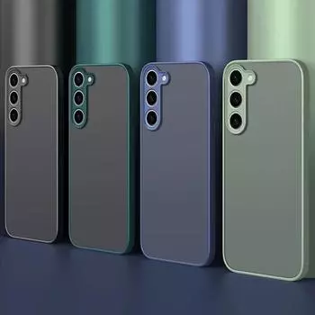 Матовый бронированный чехол для телефона Samsung A56 A16 A26 A36 A24 A34 A54 A15 A25 A35 A55 противоударные жесткие чехлы-накладки A14 4G красный