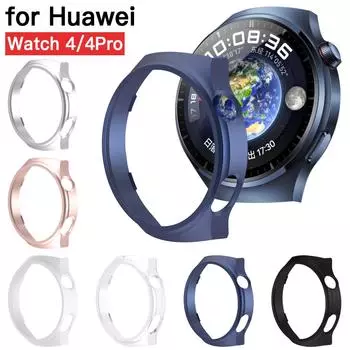 Матовый чехол для часов из ПК для Huawei Watch 4 Pro, защитный чехол-бампер для Huawei Watch4 4Pro, аксессуары для умных часов Huawei Watch 4 Pro чистый