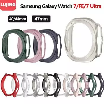 Матовый чехол для часов из поликарбоната для Samsung Galaxy Watch 7 44 мм, 40 мм, защитный бампер для экрана, аксессуары для Galaxy Watch 7Ultra 47 мм Galaxy Watch 7 44mm белый