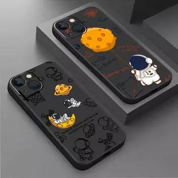 Матовый чехол для Iphone 14 7 8 6s Plus Xr Xs X 11 Pro Max Se 13 Mini 12 11pro, мягкий чехол из ТПУ, модная Земля, планета, астронавт iPhone 13 Pro Max
