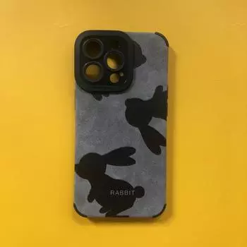 Матовый чехол для Iphone 14 Pro Max 13 Mini 11 12, противоударная задняя крышка телефона для Iphone Xr Xs Max X 7 8 Plus, мультяшный кролик, кролик iphone 6s 6