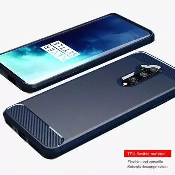 Матовый чехол для Oneplus 7t pro 1+7t pro Противоударный силиконовый чехол для oneplus7t pro oneplus7tpro Роскошные защитные чехлы For Oneplus 7T Pro чёрный