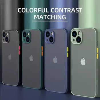 Матовый чехол для телефона для IPhone 13 12 11 14 Pro Max Mini, роскошный мягкий силиконовый противоударный чехол для IPhone X XS Max XR 15 7 8 Plus SE For iPhone 15