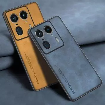 Матовый чехол для телефона из овчины и искусственной кожи для Motorola Edge 50 Ultra, силиконовый противоударный чехол-бампер для Moto X50 Ultra Moto Edge 50 Ultra серый