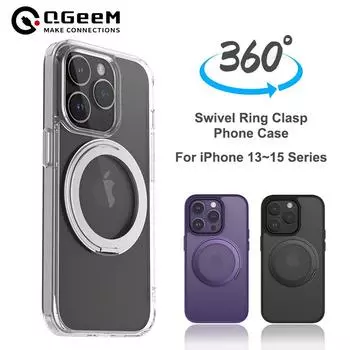 Матовый чехол для телефона с вращающейся подставкой на 360 ° для iPhone 13 14 15 Pro Max 15 14 Plus с магнитными кронштейнами Magsafe, защитный чехол для телефона For iPhone 13 чёрный