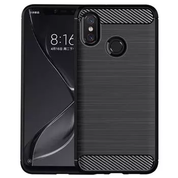 Матовый чехол для Xiaomi 8 Mi 8, роскошная задняя крышка из углеродного волокна для телефона xaomi Mi8 mi 8, матовые силиконовые чехлы, чехлы Mi 8 чёрный