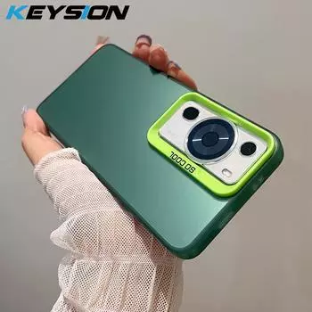 Матовый чехол KEYSION Metallic Aurora Skin для Huawei P60 Pro P50 P40 P30, силиконовый противоударный чехол для телефона Pura 70 Pro+ 70 Ultra for Huawei P60 белый
