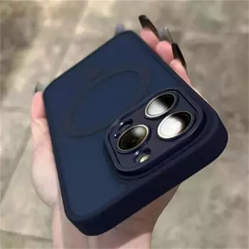 Матовый чехол Magsafe Magnetic Case для iPhone 16 15 Pro Max 14 13 12 11 матовый полупрозрачный беспроводной зарядный противоударный бампер iPhone 16 Pro Max белый