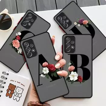 Матовый чехол с буквами «сделай сам», цветок для Samsung Galaxy A52 A12 A51 A32 A21s A71 A32 5G A12 A22 A53 A70 A50 A30, жесткий чехол для телефона Samsung A73 5G