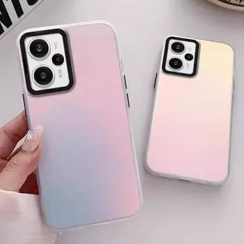 Матовый чехол с лазерным градиентом для Xiaomi Redmi Note 12 11 X5 Poco Pro iPhone 14 Pro Max 13 12 Samsung S23 S22 S21 Ultra A24, противоударный чехол для телефона Samsung S23 Ultra разноцветный