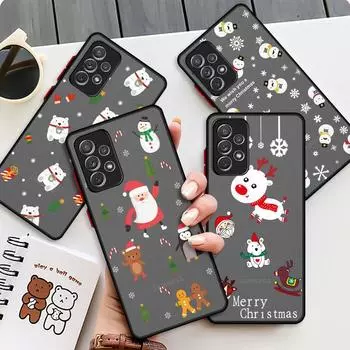 Матовый чехол с милой мультяшной куклой для Samsung Galaxy A52 A12 A51 A32 A21s A71 A32 5G A12 A22 A53 A70 A50, жесткий чехол для телефона Samsung A73 5G