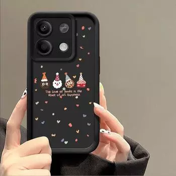 Матовый чехол с рождественским узором Gingersnap для Xiaomi 13T Pro Poco X6 F6 X5 Redmi Note 13 12 11 10 Pro Little Hearts противоударный мягкий чехол для телефона TPU Redmi Note 13 5G чёрный