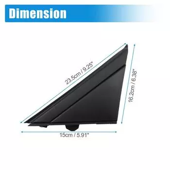 Матовый черный флажок накладки бокового зеркала заднего вида для левой и правой стороны, подходит для Fiat 500 2012-2019