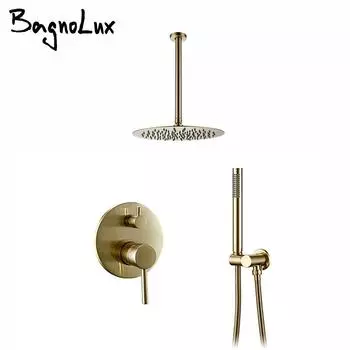 Матовый черный смеситель для душа с дождевой насадкой для душа в ванной комнате потолочный кронштейн 2-х режимный переключатель смеситель для душа настенная душевая система 8 inch