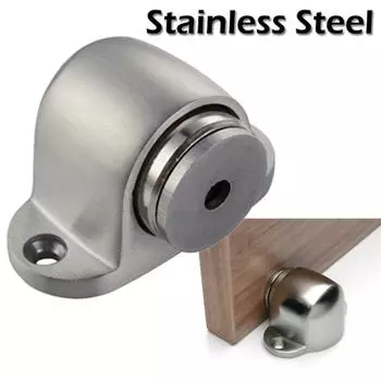 Матовый цинковый сплав цинка Литой напольный магнитный дверной стопор Дверной стопор Дверные держатели серебряный