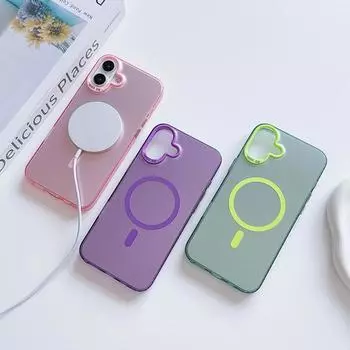 Матовый цветной серебристый магнитный чехол для телефона iPhone 11 12 13 14 15 16 Samsung S20FE S21 S22 S23 S24 S25 TPU мягкий силиконовый противоударный жесткий чехол Samsung S23 FE серебряный